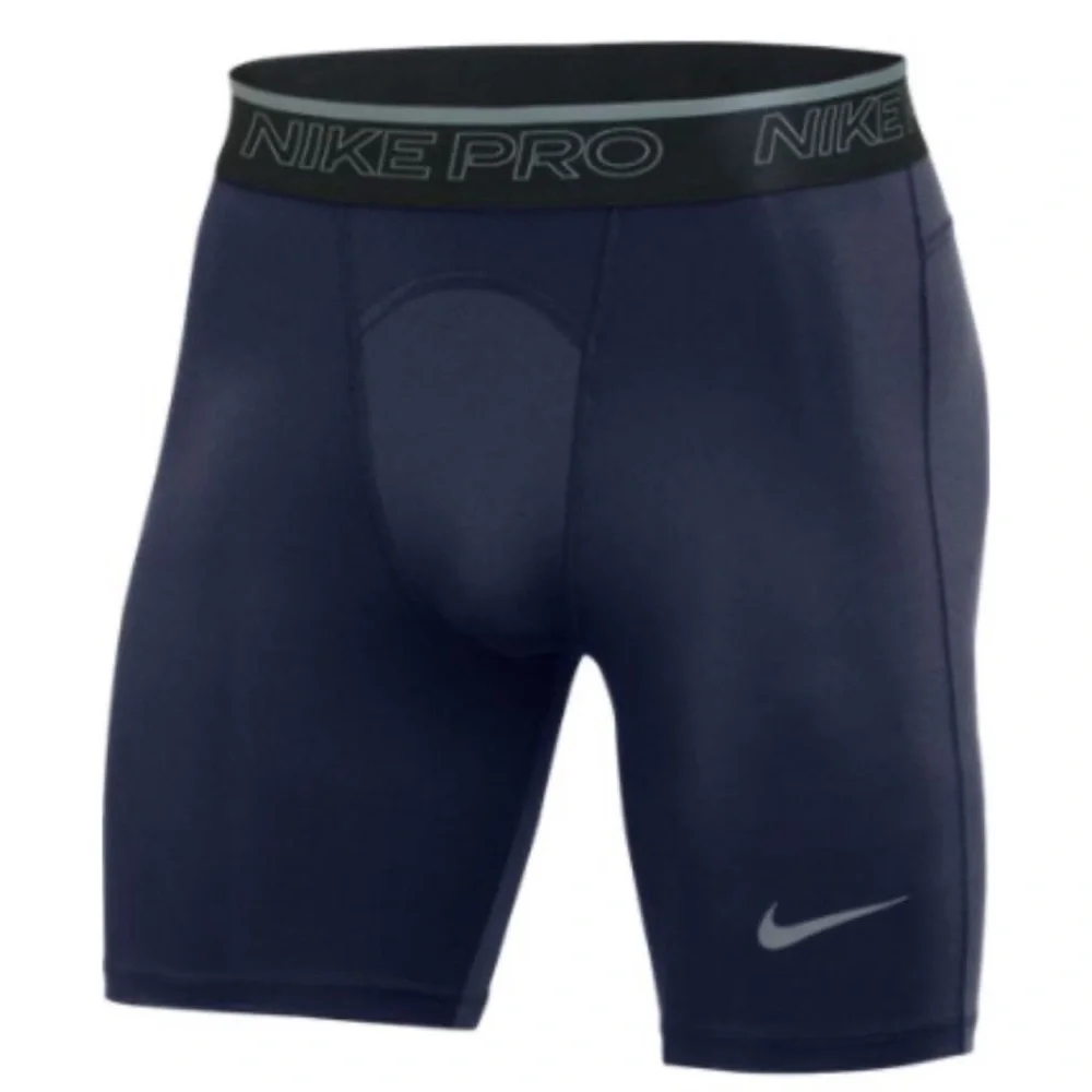 Nike Navy Blue Pro Training Compression Bike Shorts Size Large